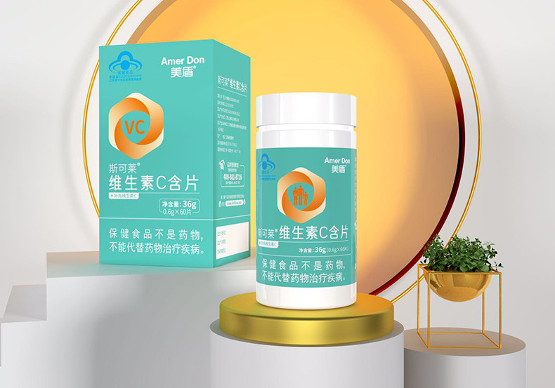 美盾&amp;斯可莱 维生素C含片VC片 60片/瓶