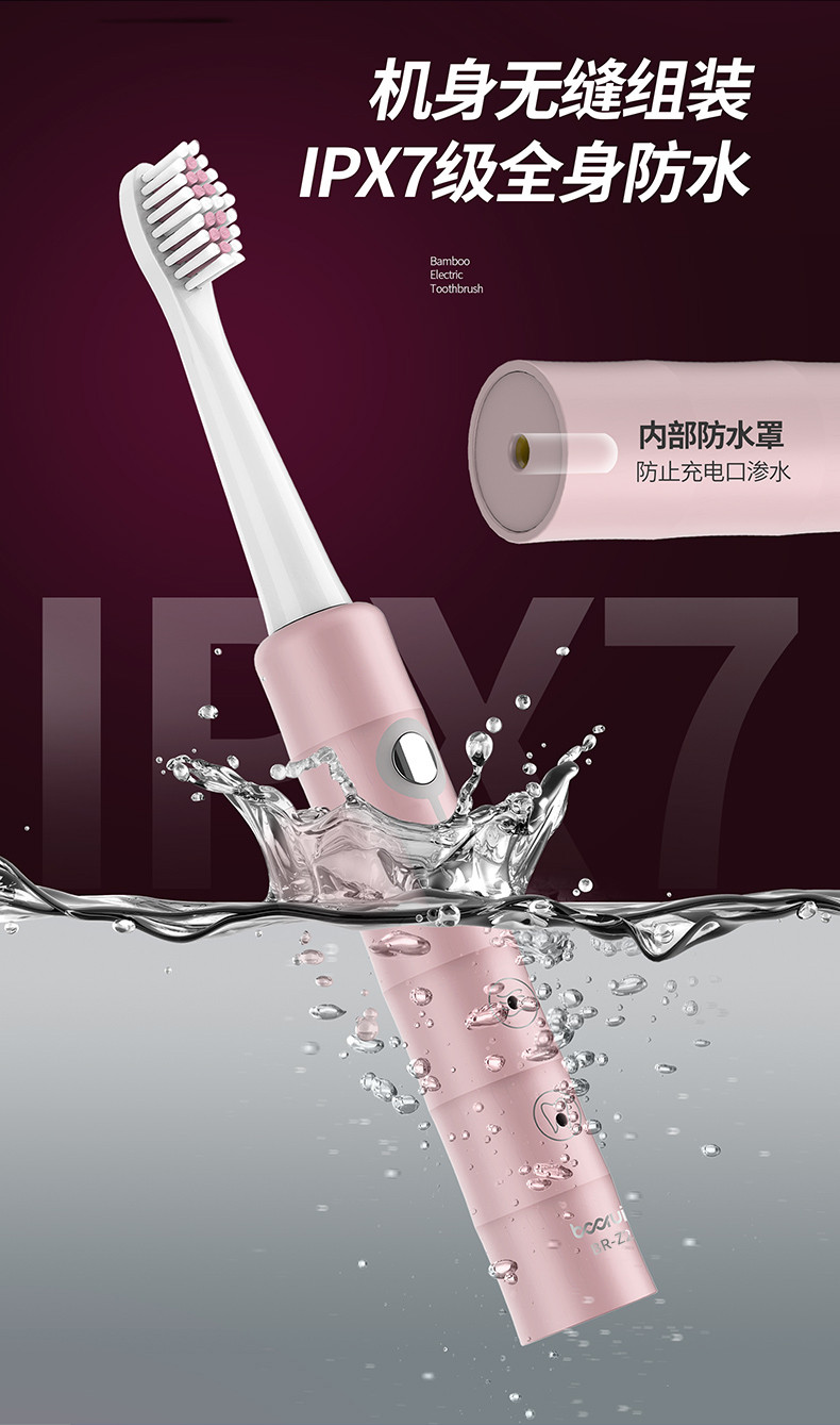 德国铂瑞 全自动成人款电动牙刷情侣套装充电式 声波牙刷 BR-Z2
