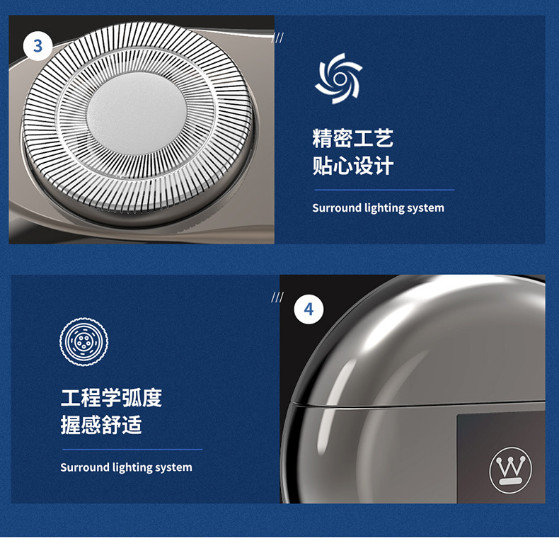 西屋/Westinghouse 迷你便携家用旅行电动剃须刀 礼物送人 礼盒装