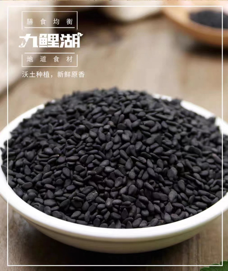 九鲤湖 【新人】九鲤湖 黑芝麻250g 农家新鲜生芝麻五谷杂粮粗粮