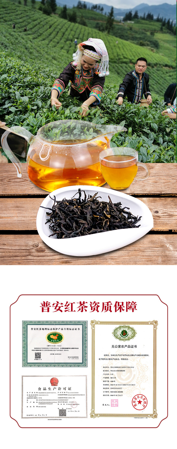 蛮邦贡春 ·竹 普安红茶二级100g 功夫茶