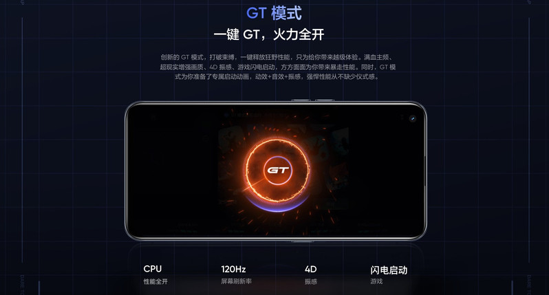 realme 真我GT 骁龙888 120Hz屏幕 65W闪充 5g游戏手机