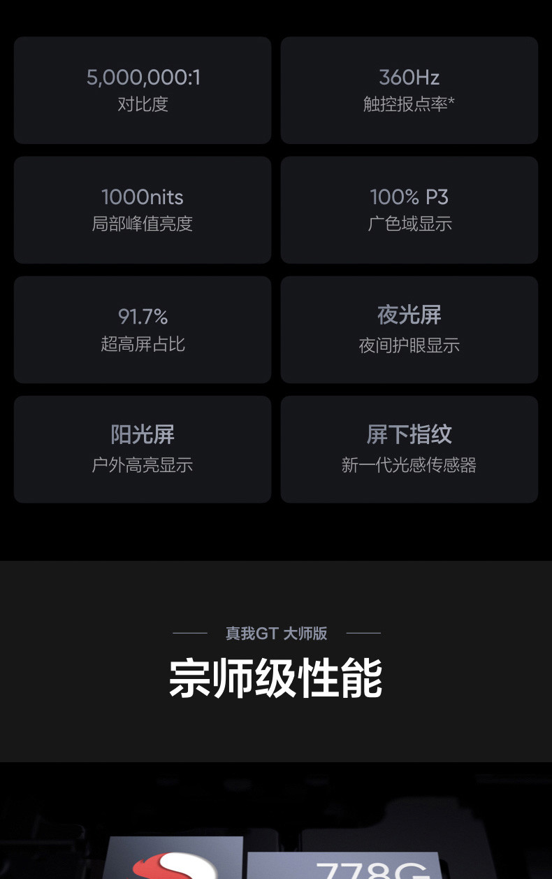 【新品】realme 真我GT 大师版 120Hz三星 AMOLED  65W智慧闪充 双5G手机