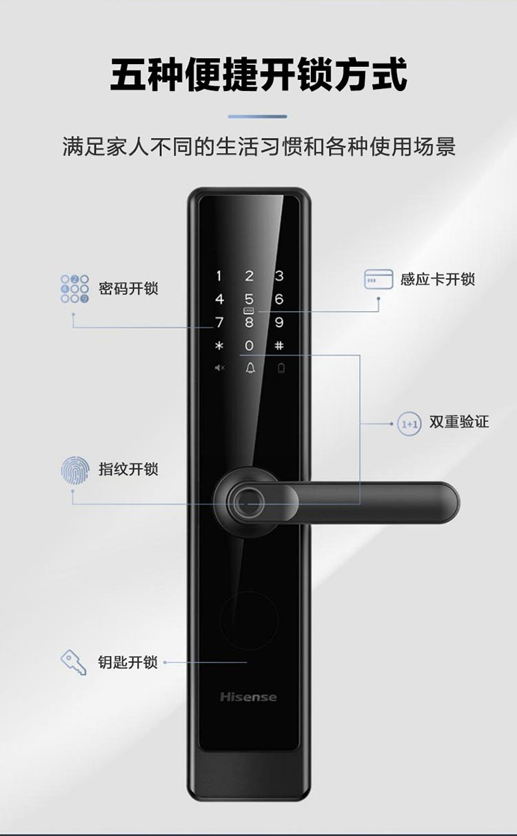 海信/Hisense 智能锁指纹锁密码锁家用防盗门锁电子锁 SL600