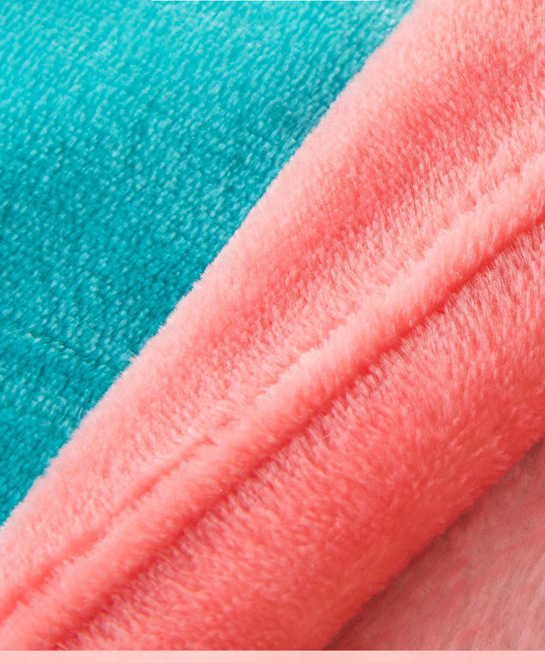 ESPRIT 彩虹条纹法兰绒毯小毯子单人办公室午睡空调盖毯