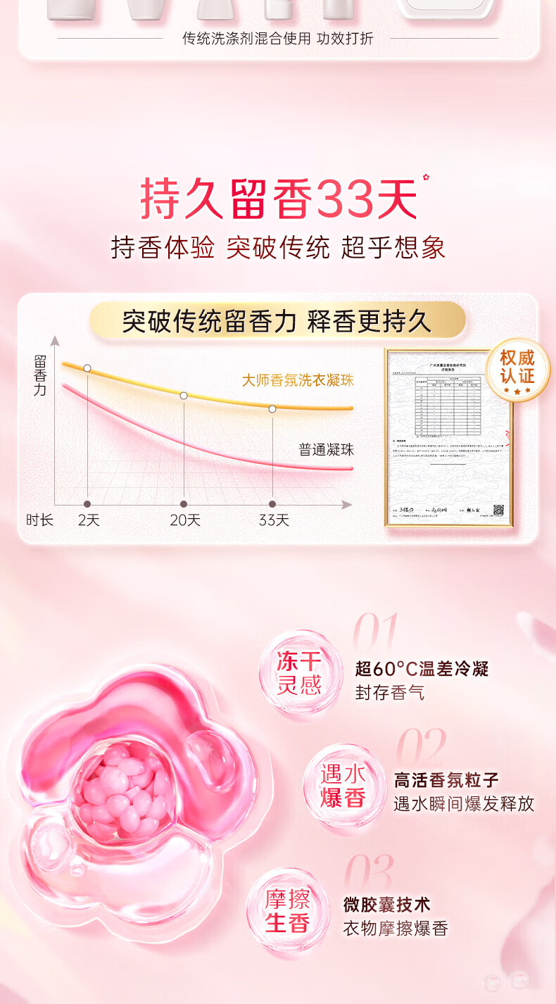 立白 大师香氛洗衣凝珠300g*2+香氛净护洗衣凝珠184g*2