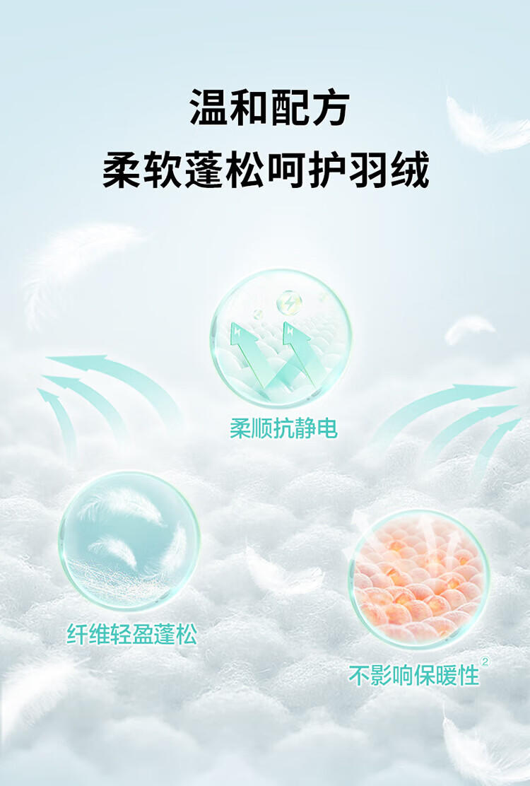 立白 羽绒服专用洗衣液500g*1瓶+白衣净80g*2瓶