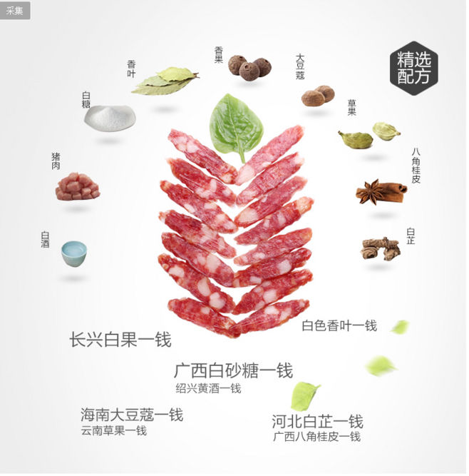 广式广味腊肠香肠咸甜味广东特产农家手工腊肉烤肠煲仔饭真空包装