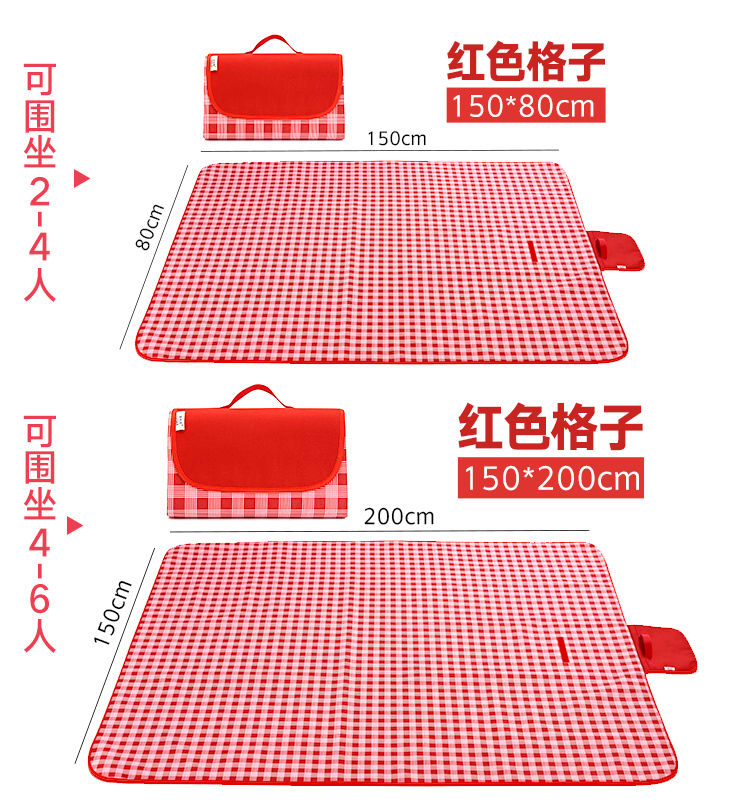 野餐垫露营防潮垫户外加厚家用野外地垫子折叠草坪便携防水野餐布