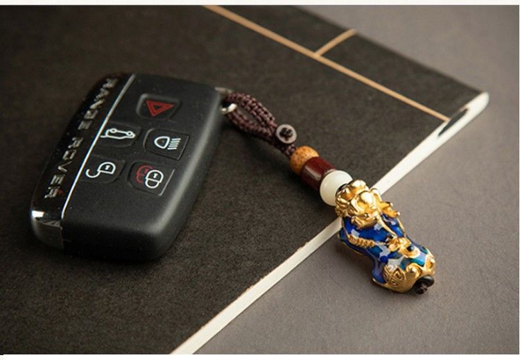汽车钥匙扣男士钥匙挂件感温变色貔貅招财车载钥匙扣锁匙链女情侣