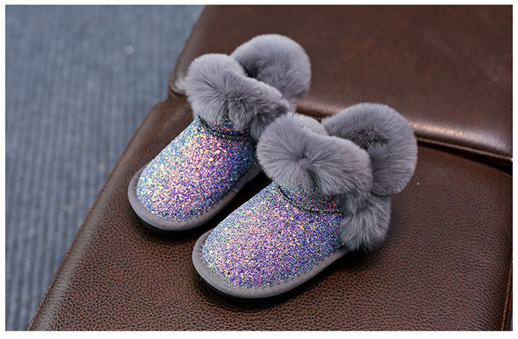 女童雪地靴2021新款冬季6加绒5儿童真皮棉靴1-3-13岁男.宝宝短靴子