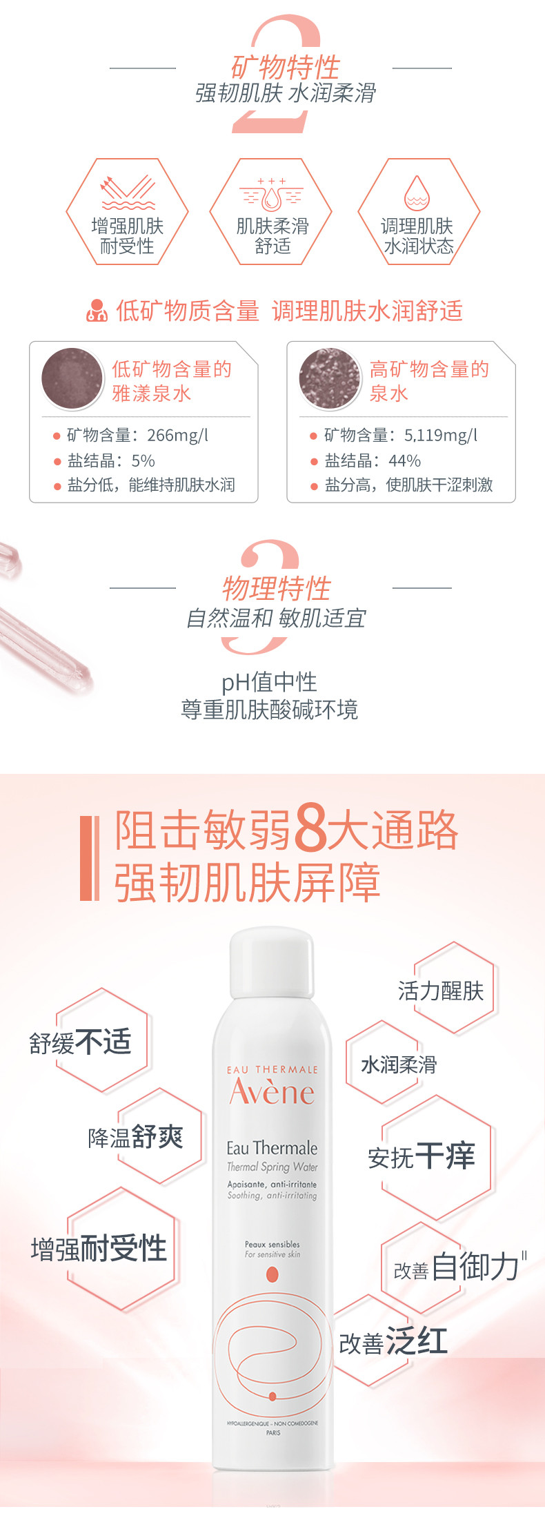 雅漾/Avene 雅漾/Avene 舒泉调理喷雾300ml  补水保湿舒缓敏感肌肤爽肤水化妆水大喷