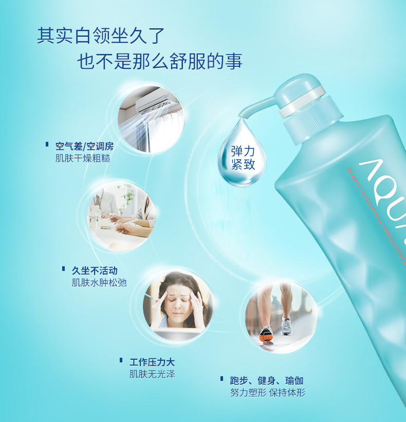 水之密语/AQUAIR 嘭润保湿沐浴露600ml（原海盐沐浴露）