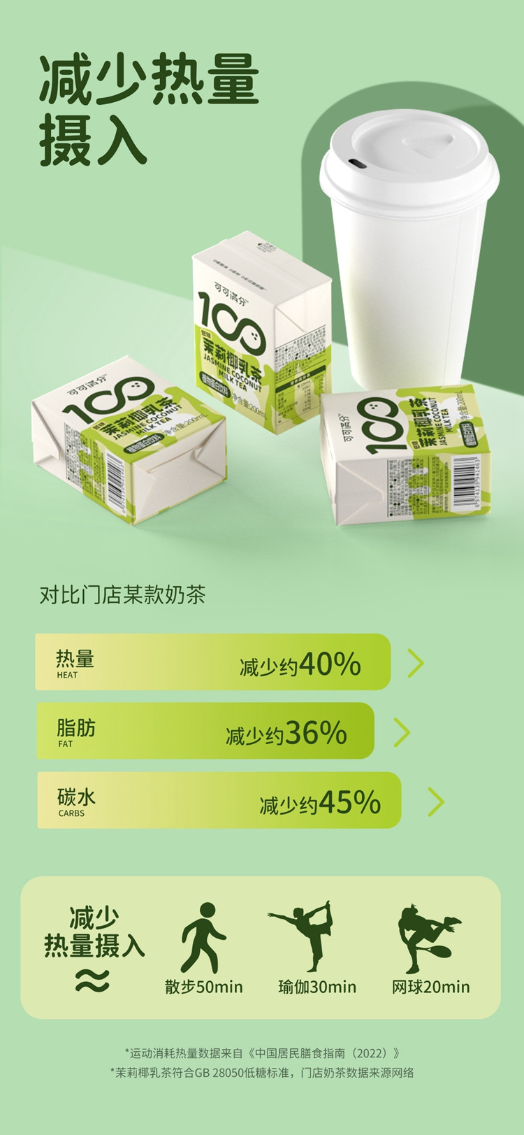 可可满分 茉莉椰乳茶-200ml*8入