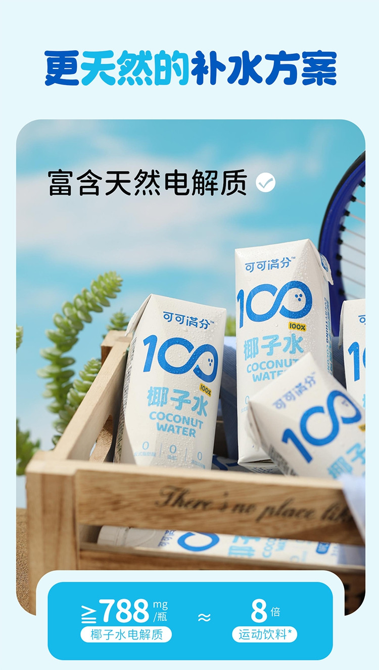 可可满分 100%椰子水245ml*10瓶