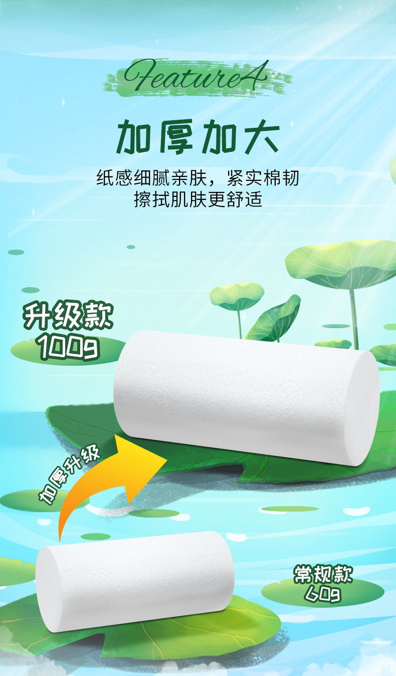 蓝漂 卷纸153mm*138mm*5层*100g/卷*24卷/1提