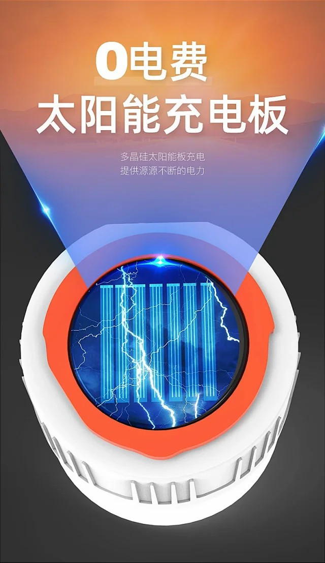 户外露营新款太阳能充电应急照明LED灯挂