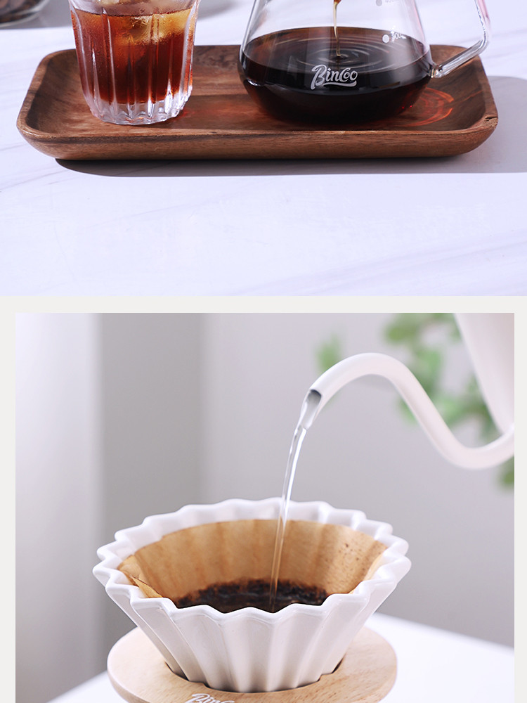 华象 家用陶瓷手冲咖啡滤杯手冲咖啡壶咖啡过滤器具组合