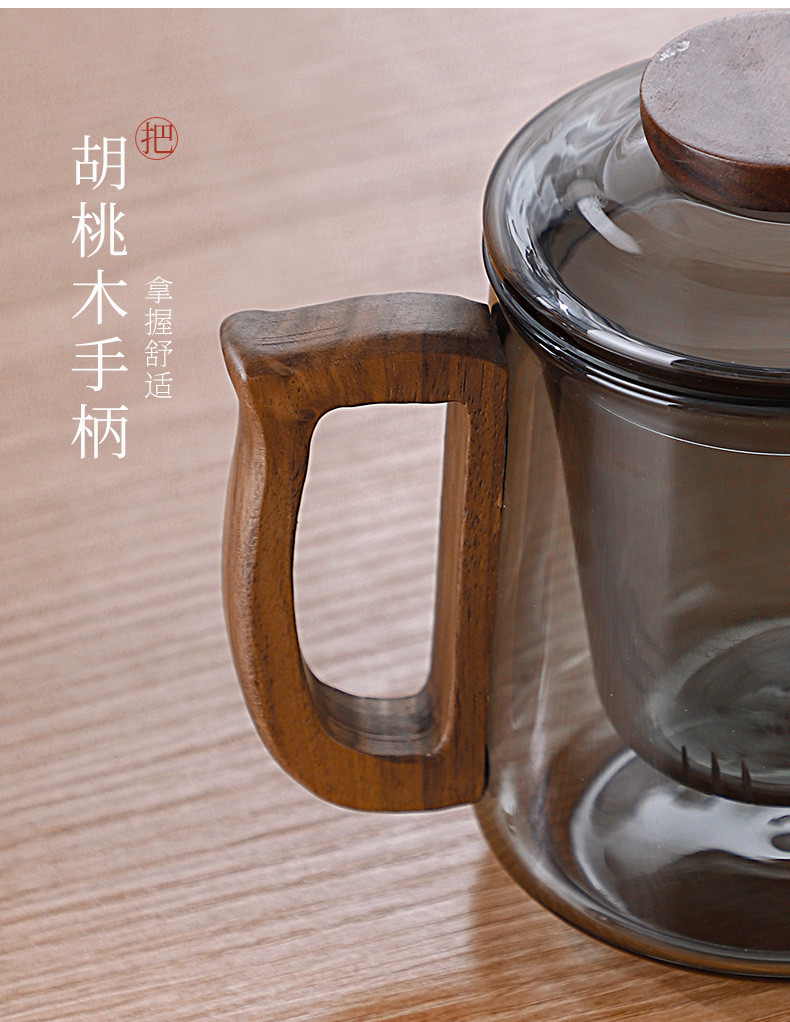 华象 家用加厚耐高温大容量玻璃茶壶茶具套装