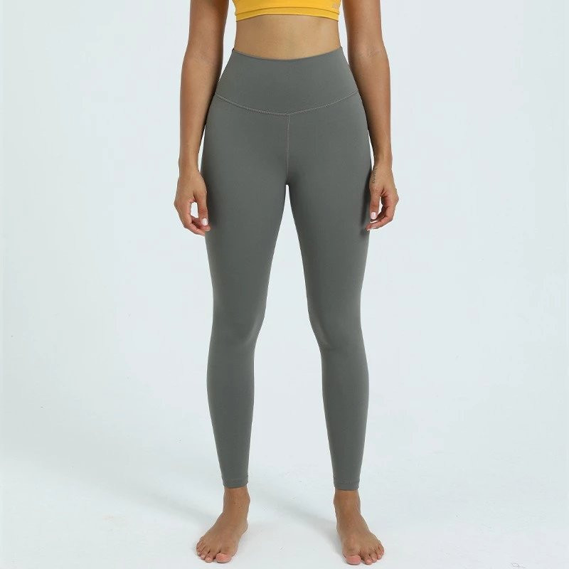 芙拉迪 春夏亲肤裸感高腰提臀高弹紧身九分女士运动瑜伽裤多色可选