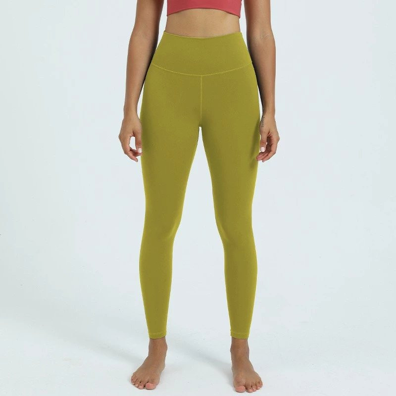芙拉迪 春夏亲肤裸感高腰提臀高弹紧身九分女士运动瑜伽裤多色可选