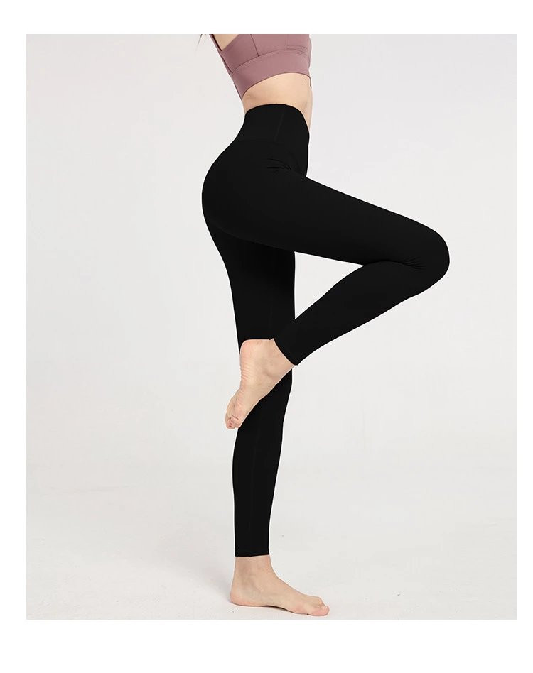 春夏无痕柔软裸感透气舒适高腰紧身女士运动裤瑜伽裤