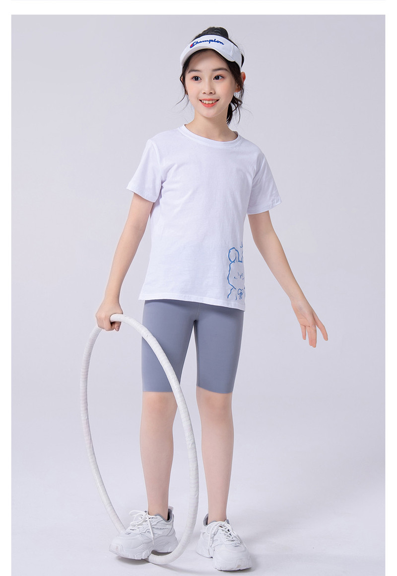 芙拉迪 夏季儿童户外运动糖果色宽松柔软凉感轻运动五分裤