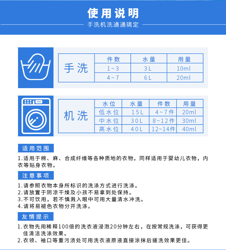 马头香氛洗衣液 深层洁净家庭手洗机洗去污持久留香 袋装补充装 500g*1袋