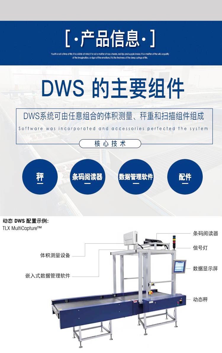 快递称重扫码动态称DWS称重扫描系统连续称重