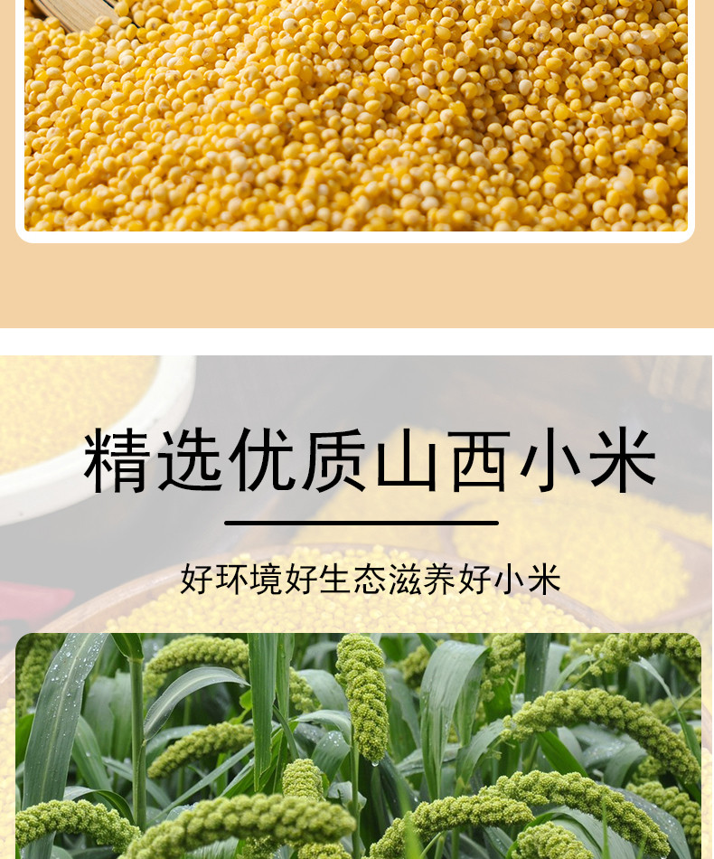 食分碗美 黄小米5斤装山西小米煮粥米油多