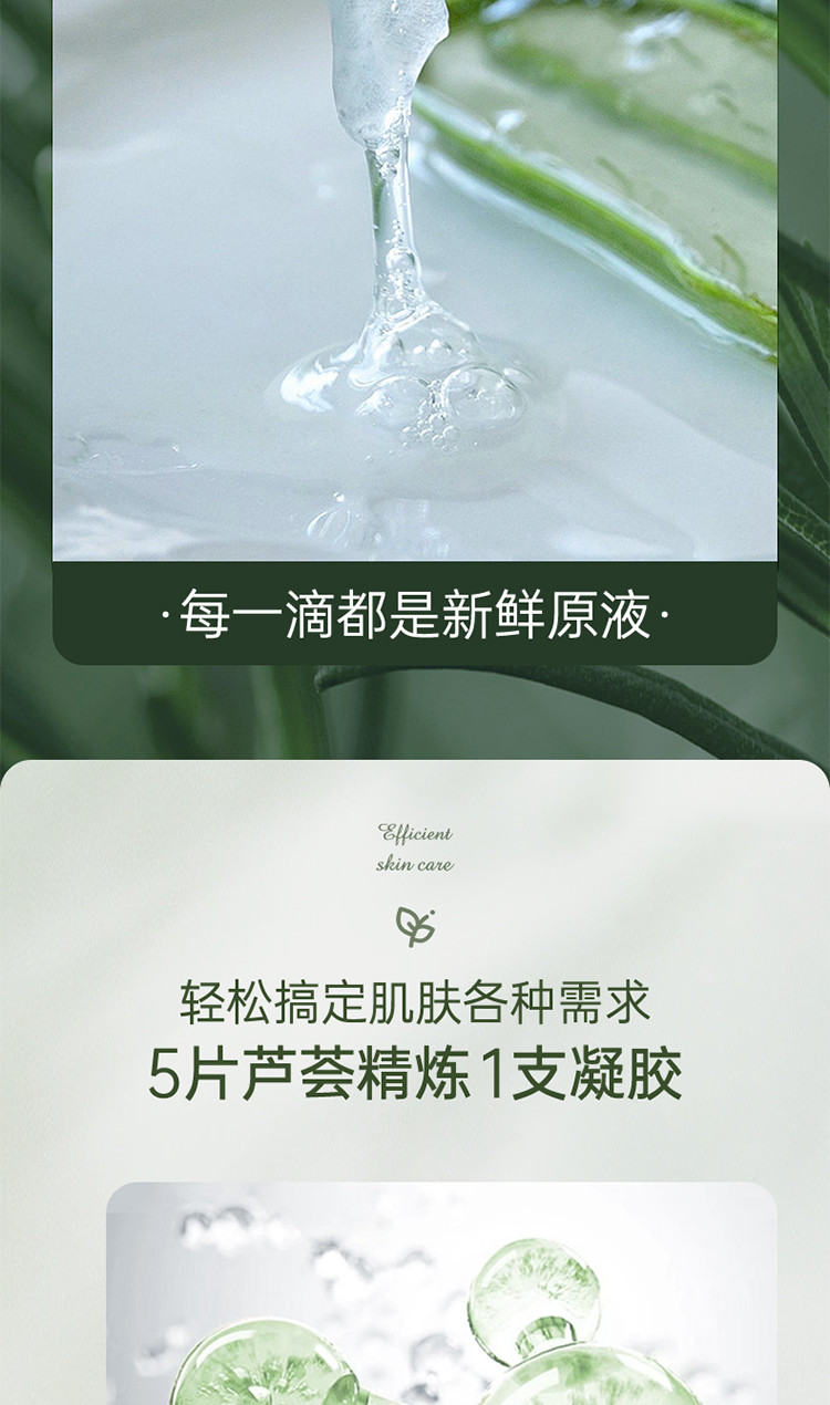 欧泉琳 【买一发二 买二发六】欧泉琳芦荟胶淡印保湿晒后修复舒缓修护凝胶40g一支