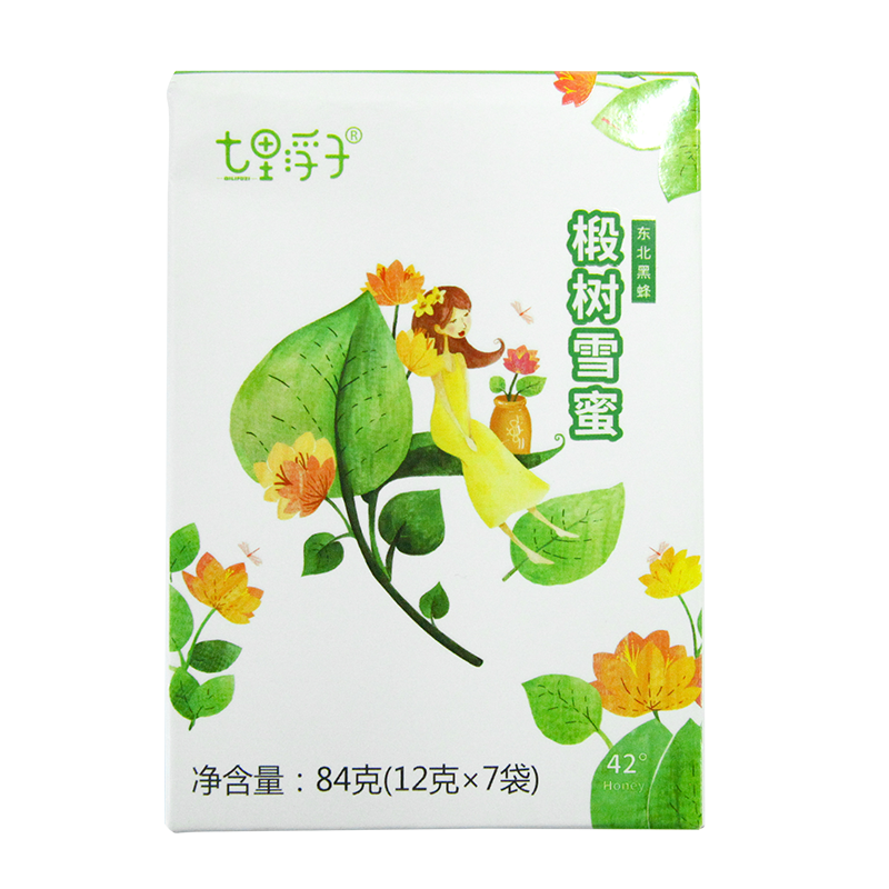 七里浮子 东北黑蜂椴树雪蜜 84g （12g*7条）