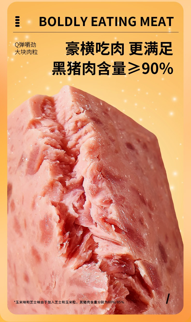 季季乐 黑猪午餐肉 5盒*200克 (40g*5片)