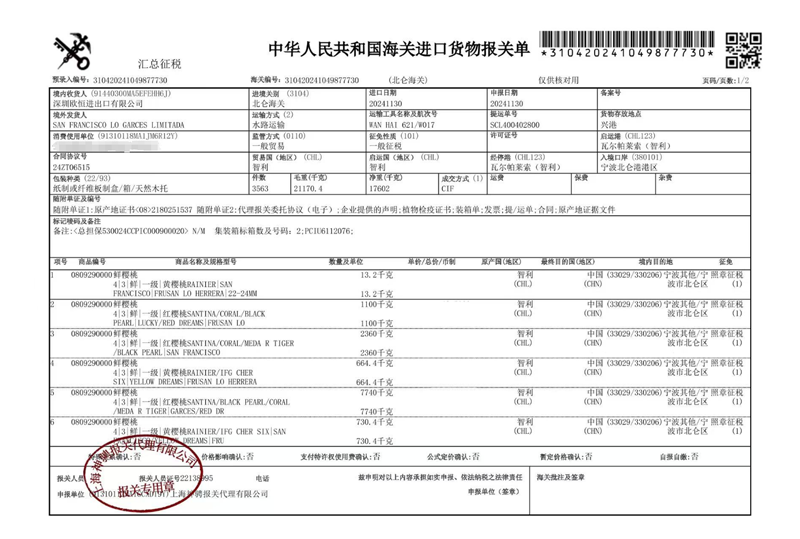 千园千果 智利车厘子 JJJ 级 5斤原箱礼盒