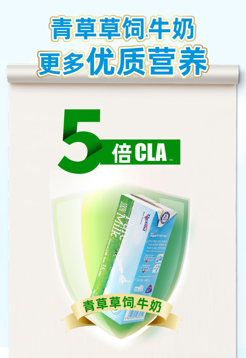 纽仕兰 3.6g新西兰低脂牛奶250ml*24*2箱A211001