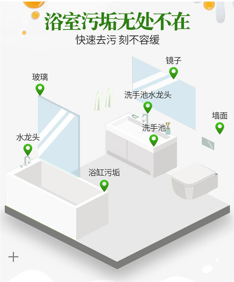 【两瓶券后19.9】舒万家清洁剂 浴室清洁剂