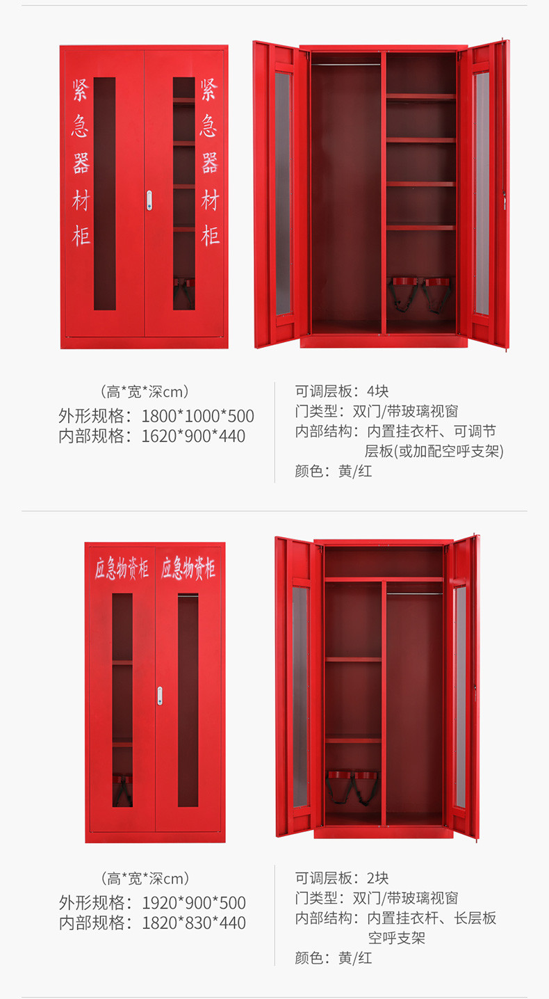 洛港 应急物资柜事故柜救援紧急器材柜微型消防柜储存柜消防柜防汛/台