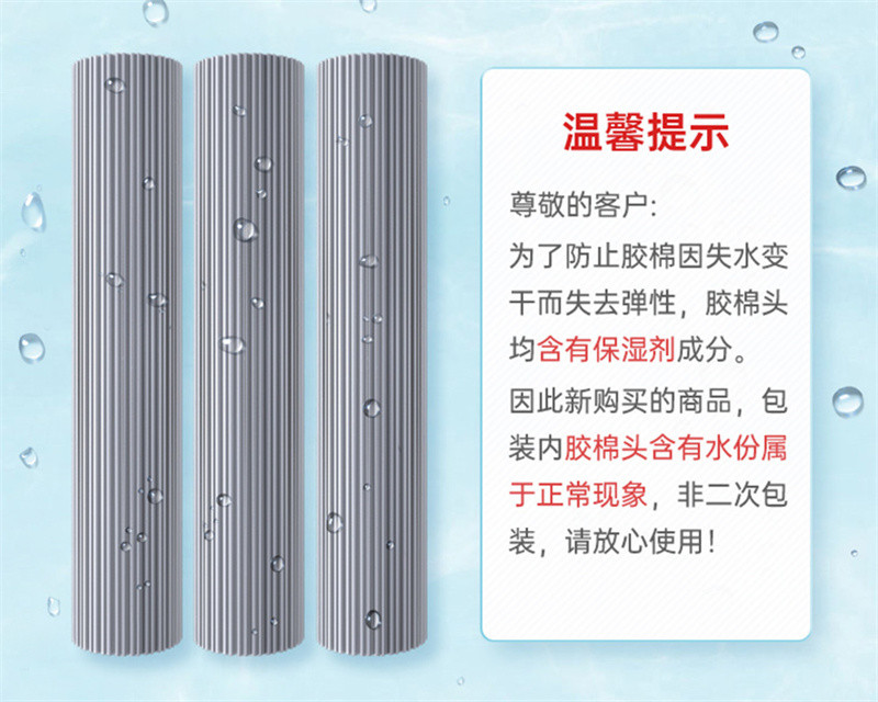 洛港 海绵拖把家用一拖吸水拖把净地拖胶棉拖把头大号/个