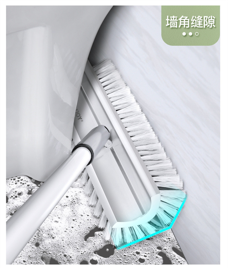 洛港 卫生间刷地刷子神器地板刷瓷砖浴室厕所地砖长柄无死角硬毛清洁刷/个