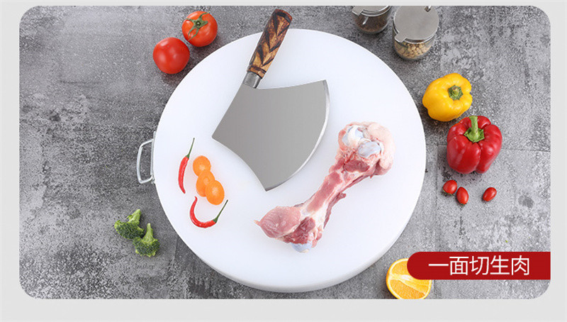 洛港 圆形切菜板抗菌防霉塑料加厚实心PE家用厨房砧板商用剁肉墩案板/个