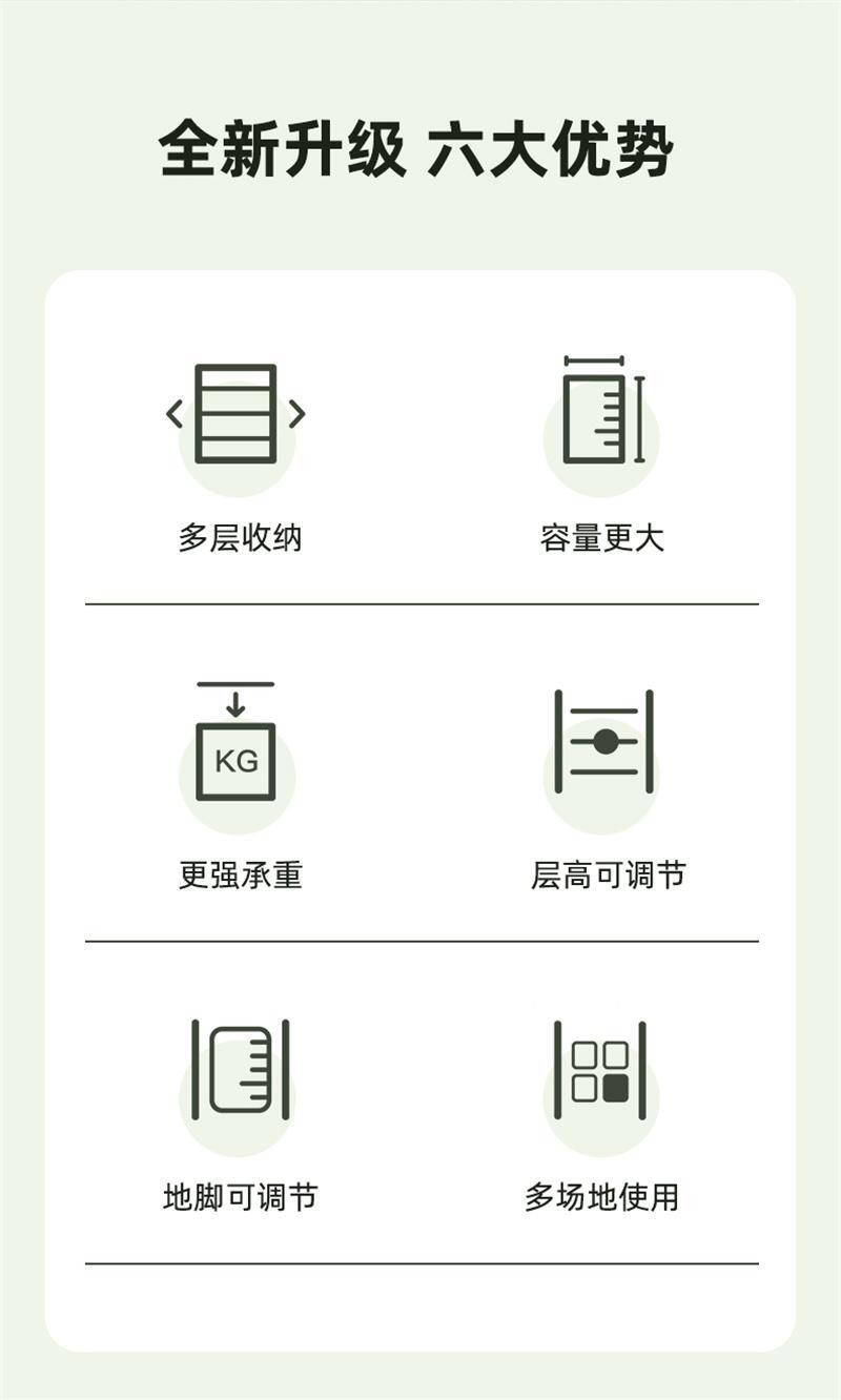 洛港 厨房置物架落地式多层微波炉架烤箱收纳架子多功能储物架/个