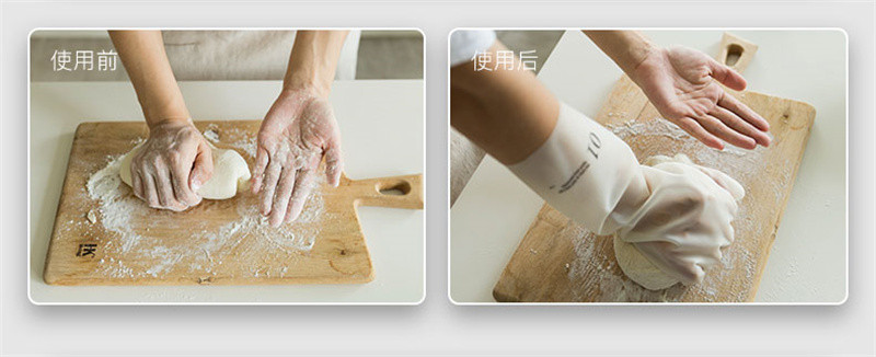 洛港 加绒耐用型丁腈橡胶手套女家务干活冬季家用厨房洗碗洗衣服防水
