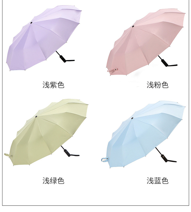 洛港 自动雨伞男女折叠太阳伞加大加固晴雨两用防晒防紫外线加厚遮阳伞 把