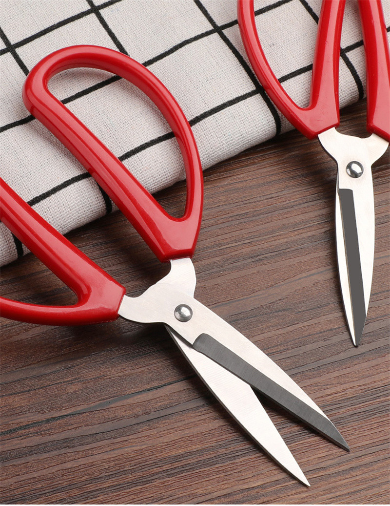 洛港  剪刀办公用美工手工剪纸刀便捷式不锈钢无尖圆头安全