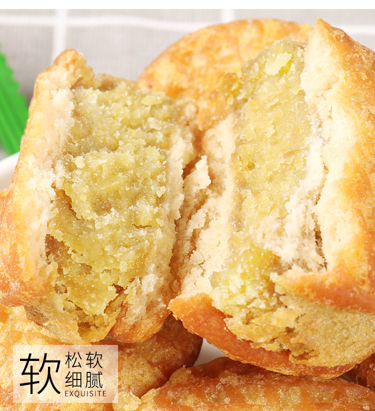 绿豆饼板栗酥饼传统老式绿豆糕点心零食小吃独立包装整箱批发