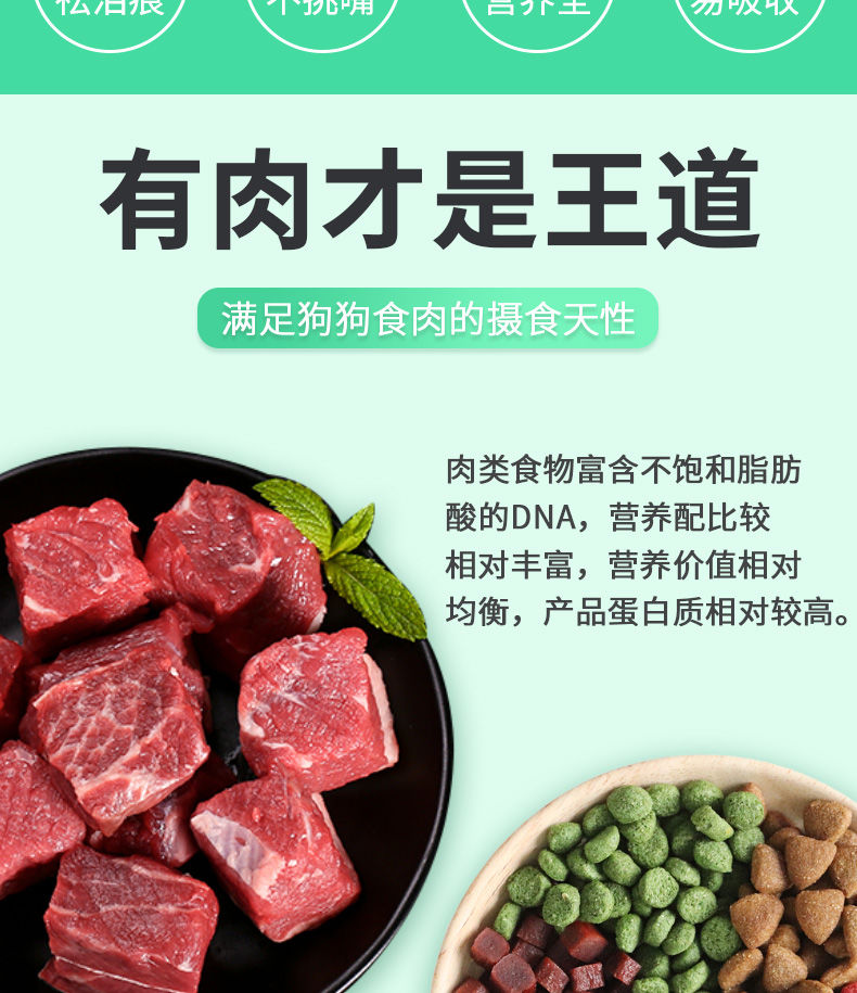 小虎雀 小虎雀 狗粮通用型泰迪金毛比熊萨摩耶成犬幼犬大小型犬2斤