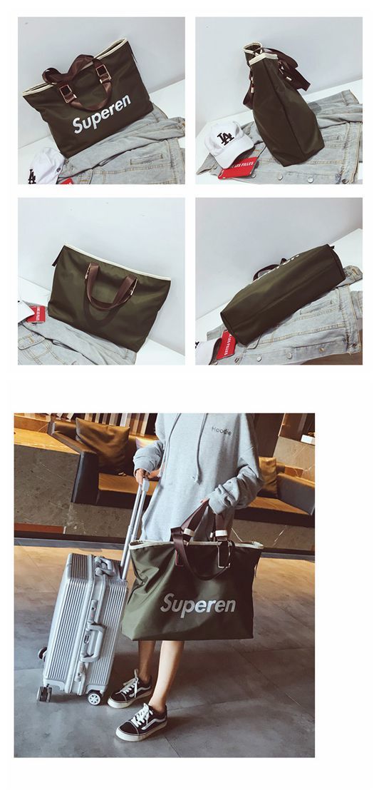 网红旅行包女手提韩版短途行李袋男大容量旅游单肩干湿分离健身包