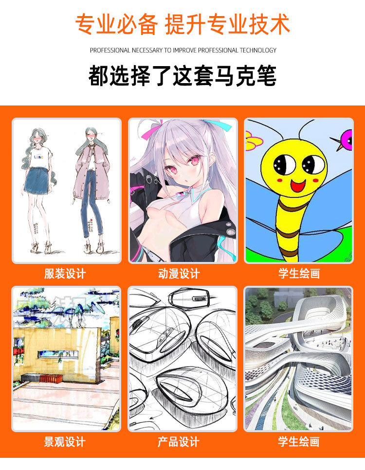 12色水性双头马克笔盒装儿童彩笔小学生绘画彩笔套装24色36色可洗