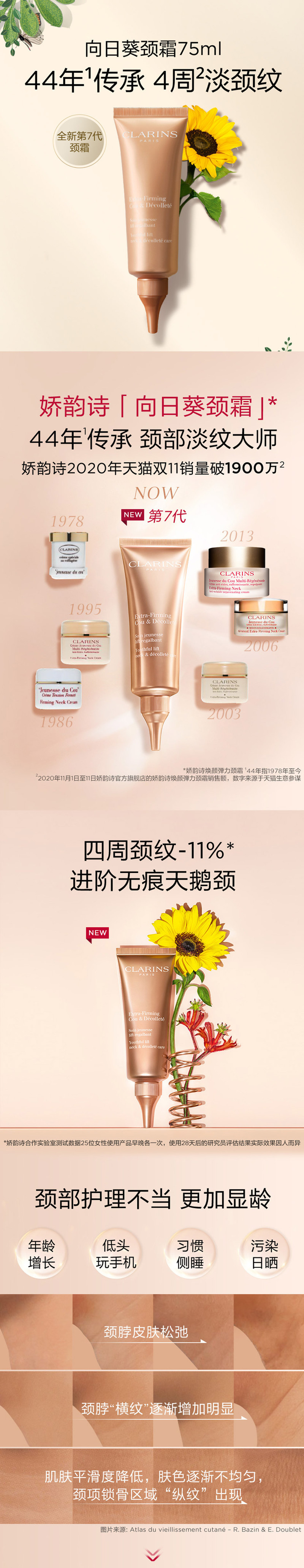 娇韵诗/Clarins 焕颜弹力颈霜