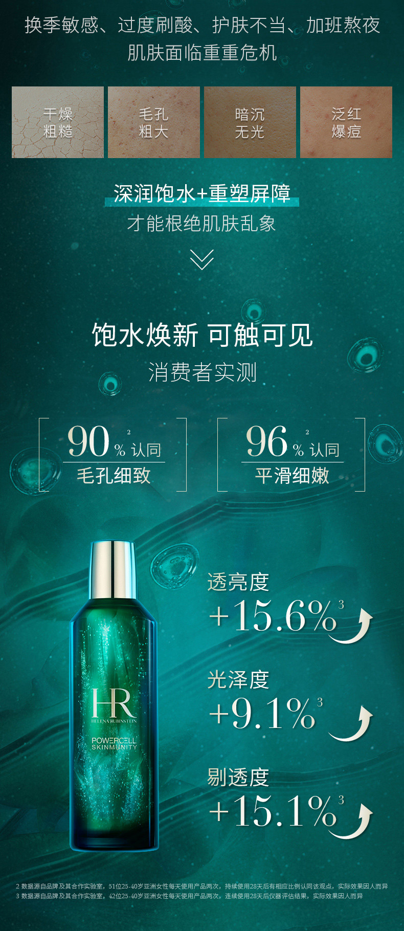 HR赫莲娜新肌水爽肤水 200ml/400ml女精华水护肤保湿补水收缩毛孔